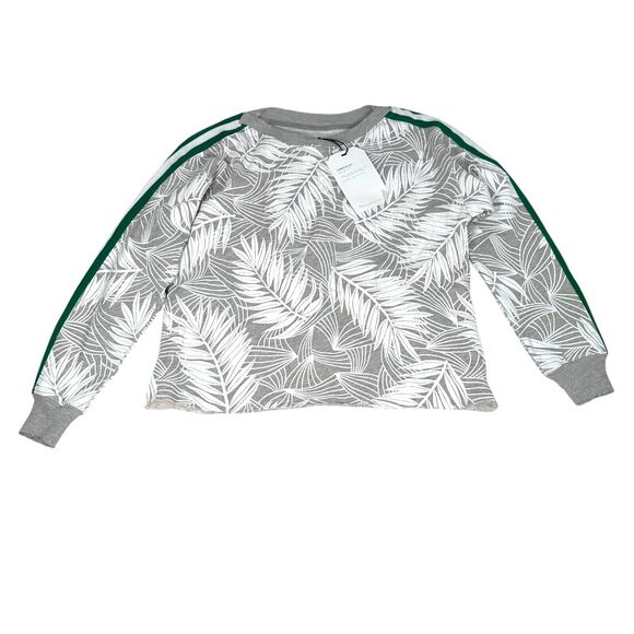 Current Elliott Breck Sweatshirt & Sweatpant Women’s 0 Gray Tropic Palm New - Picture 2 of 15